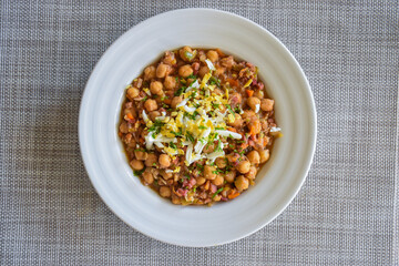 homemade recipe for chickpea casserole with eggs
