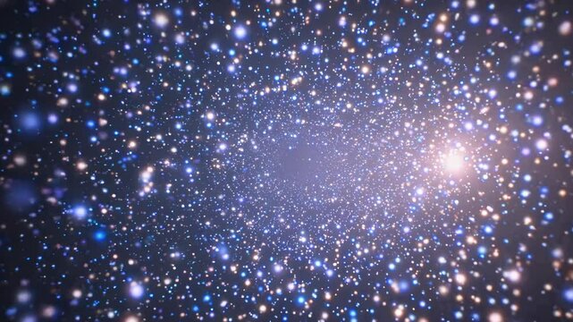 A vast expanse of countless stars scattered across deep space, shining brightly against the dark cosmic background. Concept of infinity and universal wonder