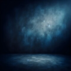 dark blue textured background, empty room