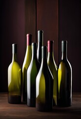 minimalist arrangement stylish wine bottles textured surface showcasing thumbnails that captivate eye, design, simplicity, aesthetic, modern, elegance