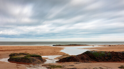 Embleton Bay, with Dunstanburgh Castle, landscape shots including long exposure images. 