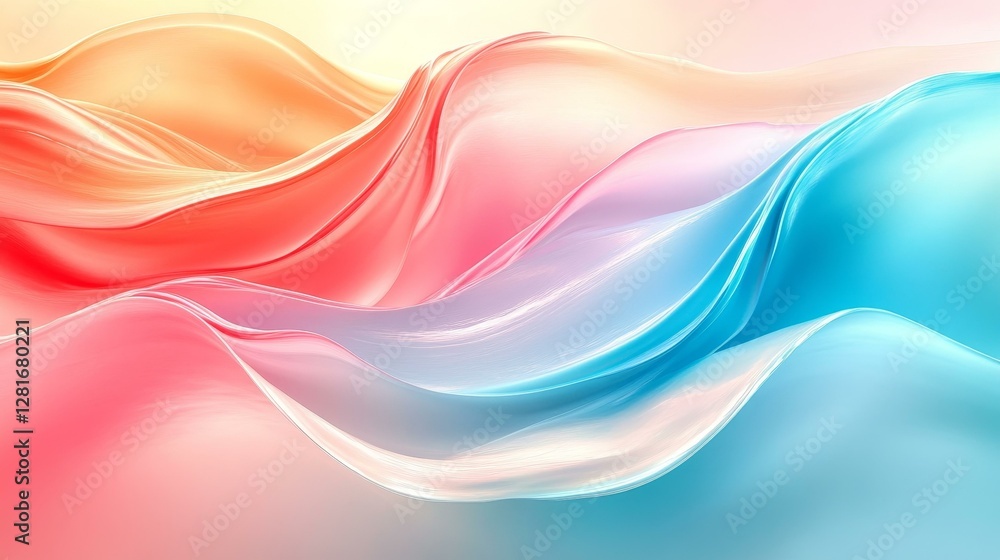 Poster abstract colorful fluid lines background design