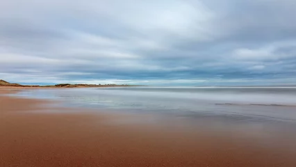 Fotobehang Diepbruin Embleton Bay, with Dunstanburgh Castle, landscape shots including long exposure images.   © Neil_Benison_Photos