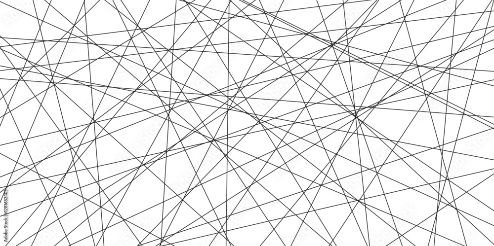 Fototapete Abstract black lines with white background. Creative and geometric shape with luxury pattern and paper texture design. abstract background with stripes for website design Technology background.	