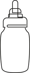 Baby milk bottle feeding pot continuous linear elegance drawing clipart. 