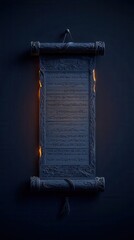 Obraz premium Ancient scroll with intricate designs and soft glowing edges.