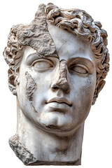 Fragmented classic Roman Statue Head