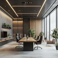 Fototapeta premium Here are 50 stock photo prompts for office rooms with the required specifications