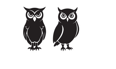 owl vector silhouette