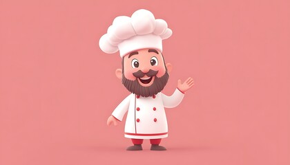 Cartoon Chef Welcoming
