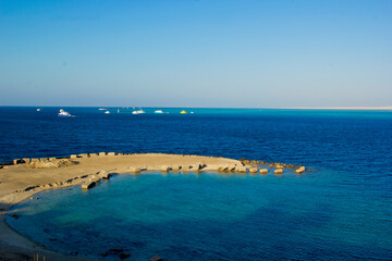 beautiful view of red sea in hurgada , Egypt	