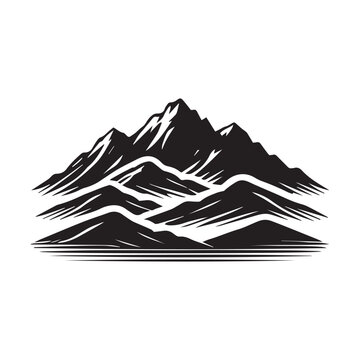 Mountine Peak Silhoutte  Illustration