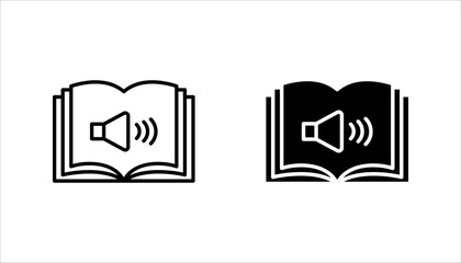 Audio book icon set. Audiobook symbol. ebook sign. for mobile concept and web design. vector illustration on white background