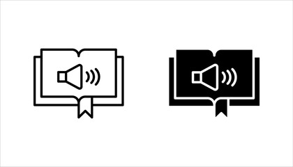 Audio book icon set. Audiobook symbol. ebook sign. for mobile concept and web design. vector illustration on white background