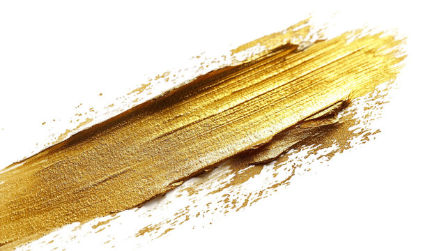 Gold metallic paint brush strokes png