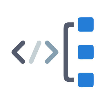 Computer Coding Brackets &ndash; Vector Icon Illustrations for Programming and Development.