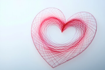 Spirograph patterns generating a heart shape with geometric precision