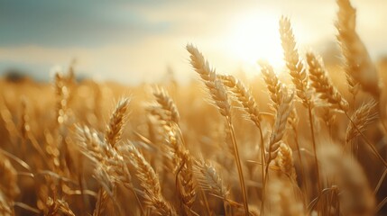 Fototapeta premium Bright Field of Wildflowers Blooming Under the Radiant Sunlight