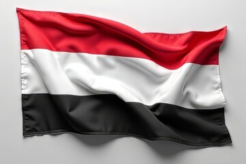 Yemen Flag - National Symbol of Yemen - Red, White, and Black Stripes