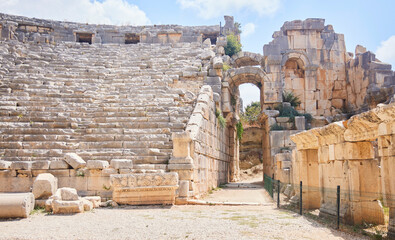 Ruins of the ancient city of Mira. Amphitheater, Turkey