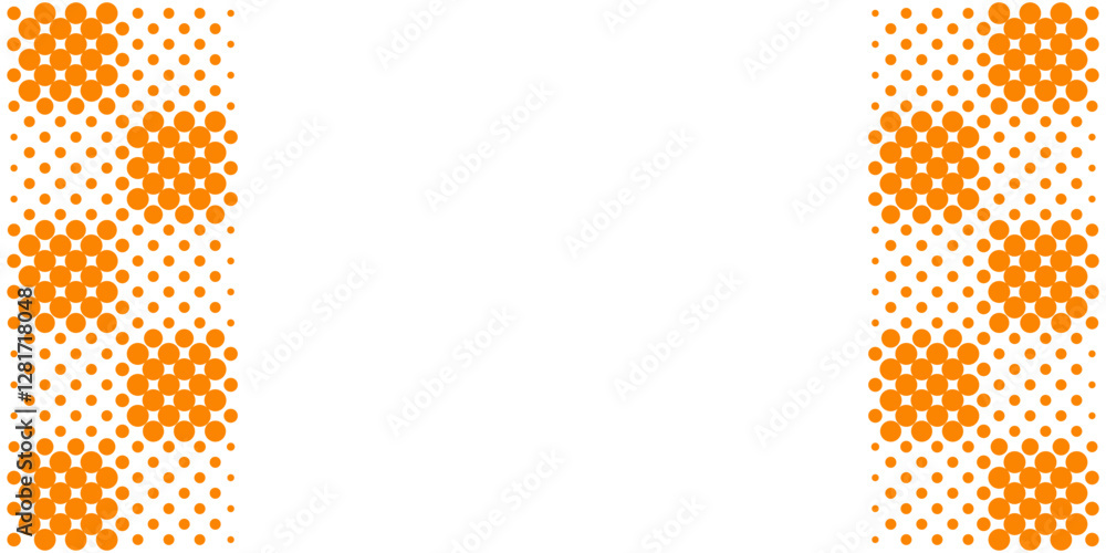 Poster background vector design with halftone effect. abstract gradient round dots.