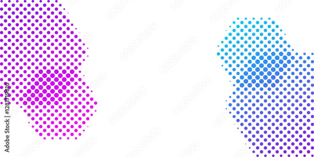 Poster background vector design with halftone effect. abstract gradient round dots.