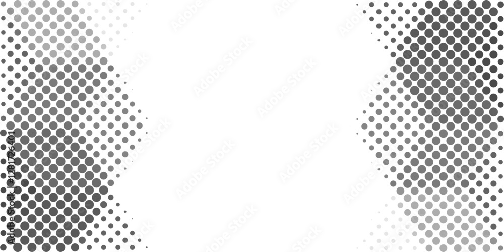 Poster background vector design with halftone effect. abstract gradient round dots.