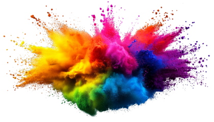 [Transparent Background PNG]Colorful Explosion of Powder Paint