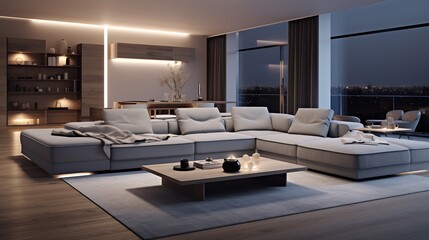 Modern Luxury Apartment Night View