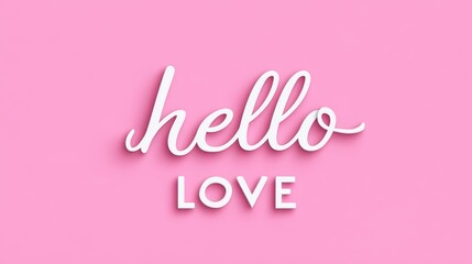 Delicate typography conveys a warm greeting of love against a soft pink background. The design evokes feelings of joy and tenderness, perfect for special occasions