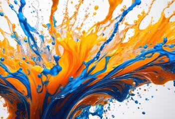 dynamic splash vibrant energy drink color bursts creating vivid visual explosion radiant hues energetic swirls, liquid, colors, bright, fluid, motion, dynamics