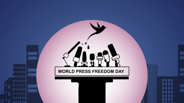 World press freedom day concept vector illustration. World Press Freedom Day or World Press Day to raise awareness of the importance of freedom of the press. End Impunity for Crimes against Journalism