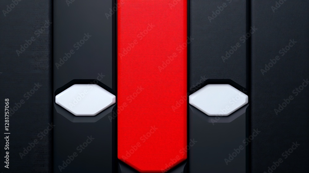 Poster modern abstract design with red and black elements in background