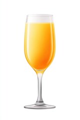 A clear glass filled with a vibrant orange drink sits on a surface, inviting enjoyment during a leisurely brunch or social gathering on a bright morning