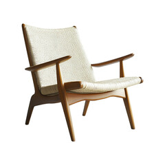 Modern luxury comfortable chair isolated on a transparent background.