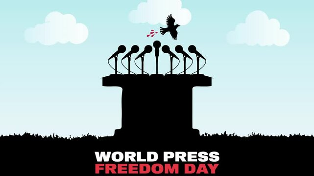 World press freedom day concept vector illustration. World Press Freedom Day or World Press Day to raise awareness of the importance of freedom of the press. End Impunity for Crimes against Journalism