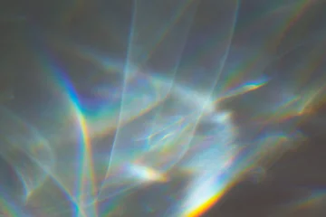 Water texture shadow with rainbow refraction of light. Overlay effect abstract background © Androlia