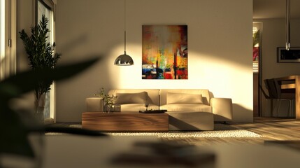 Sunlit Modern Living Room Interior Design