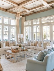 A Modern Light Filled Living Room With Comforting Furniture