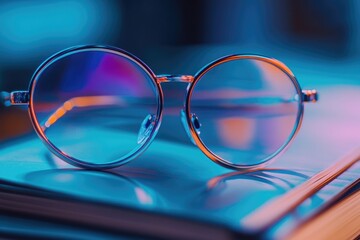 A pair of reading glasses resting on top of a book, suggesting the importance of clear vision for study and learning.