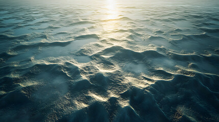 Aerial View of Glacier Surface Iceberg Peak Mountain Peak