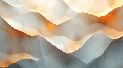 Luxury Abstract Geometric Pattern with Transparent Gold Layers and White Overlap for Branding or Packaging Background Design