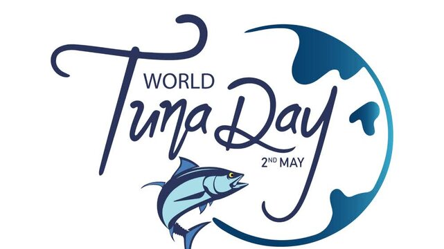 World Tuna day, 2nd May. Banner, poster, card, postcard, placard, background design.