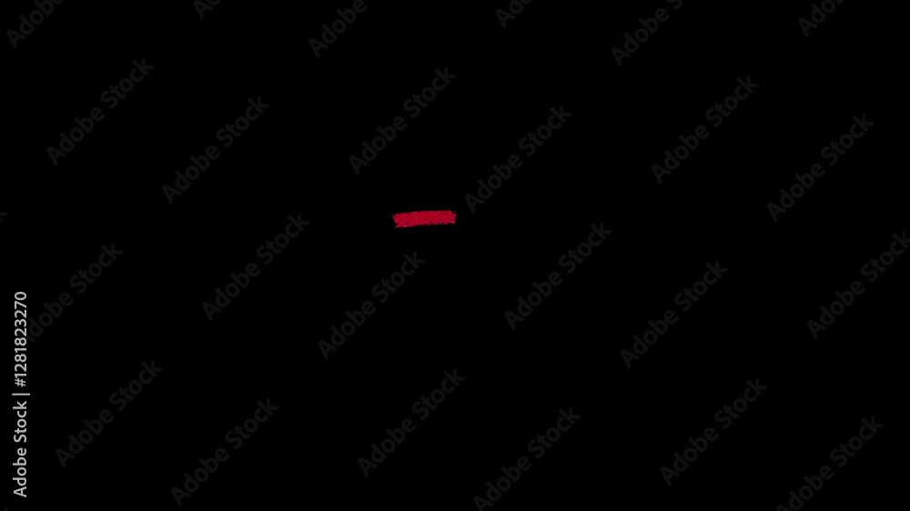 Poster grunge red circle highlighter scribble animation on transparent background.