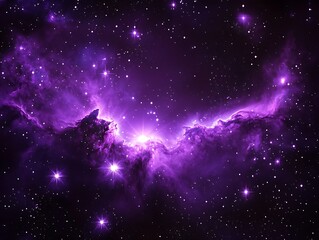 Purple nebula cosmic space background