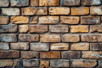 Fototapeta premium Full frame shot of weathered brick wall showing colorful texture