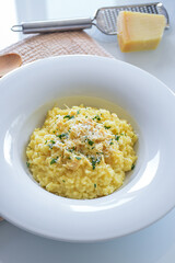 homemade recipe for risotto rice with cheese