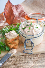 homemade tuna pate terrine recipe with slice of bread