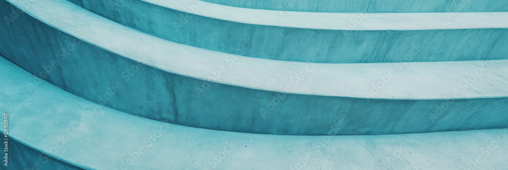 Poster light blue textured pattern with rounded vertical ribs for abstract design