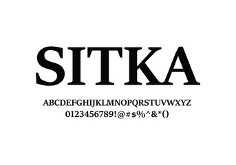 Stika font for logo and headline. Isolated Vector typeset